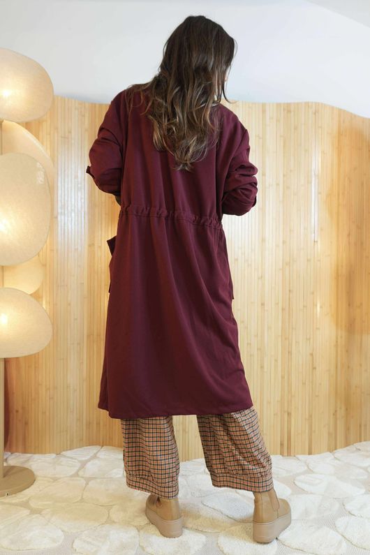 Rein Lightweight Trench Burgundy /7=